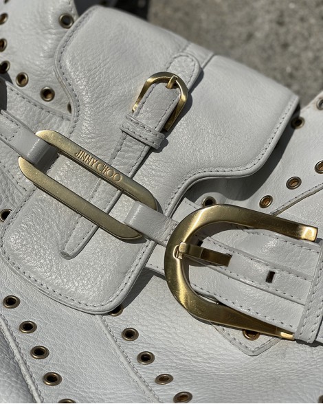 Kabelka dámská Jimmy Choo EYELET TULITA bílá